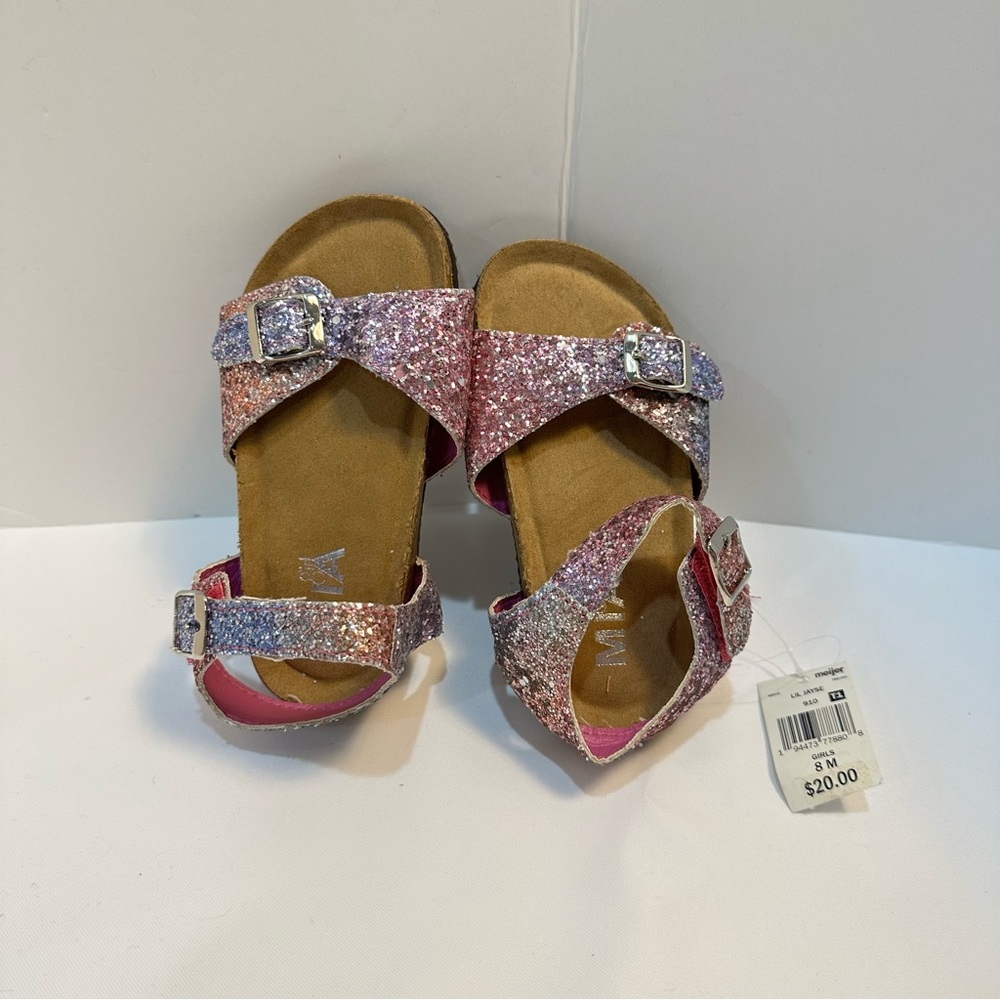 Toddler Girls Pink Glitter Sandals